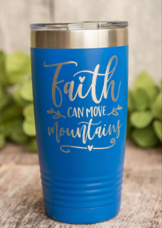 engraved faith tumbler 20 ounce