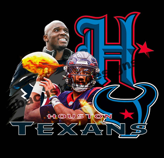 Custom dtf Texans transfer